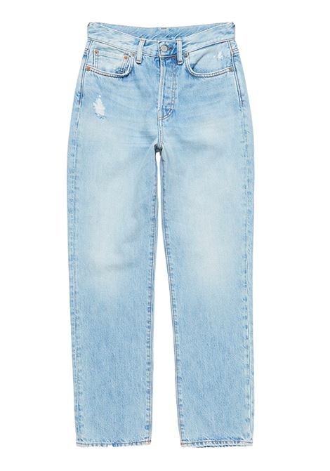 jeans a vita alta donna blu in cotone ACNE STUDIOS | A00387228